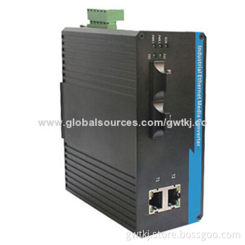 Gigabit industrial Ethernet media converter, 2x1000Base-FX, SM/MM,SC/ST/FC/LC optional, 24V DC input